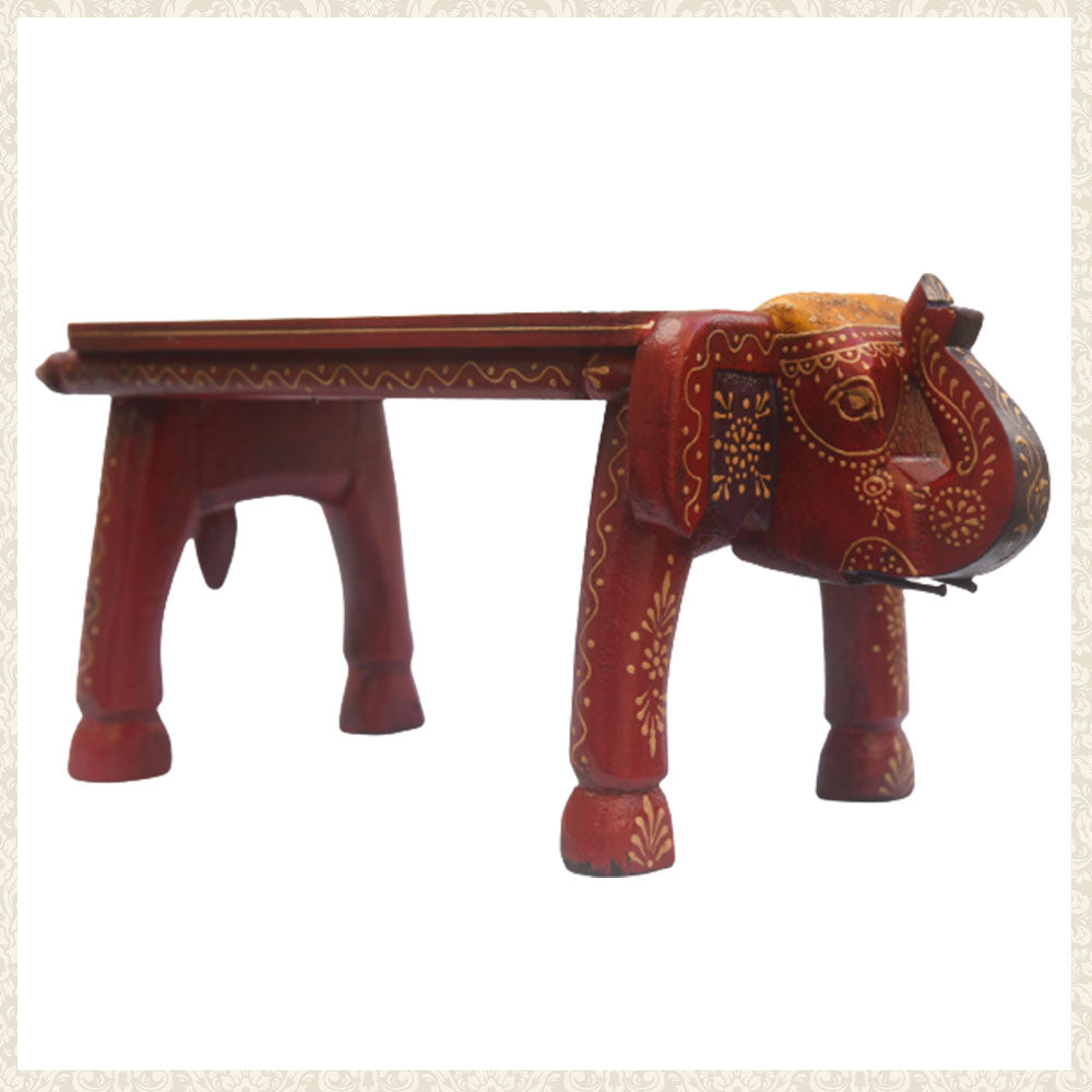 Wooden Elephant Table - Multicoloured