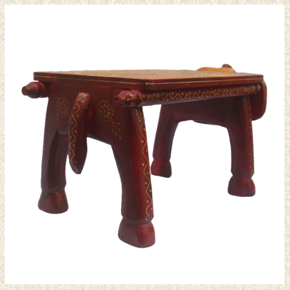 Wooden Elephant Table - Multicoloured