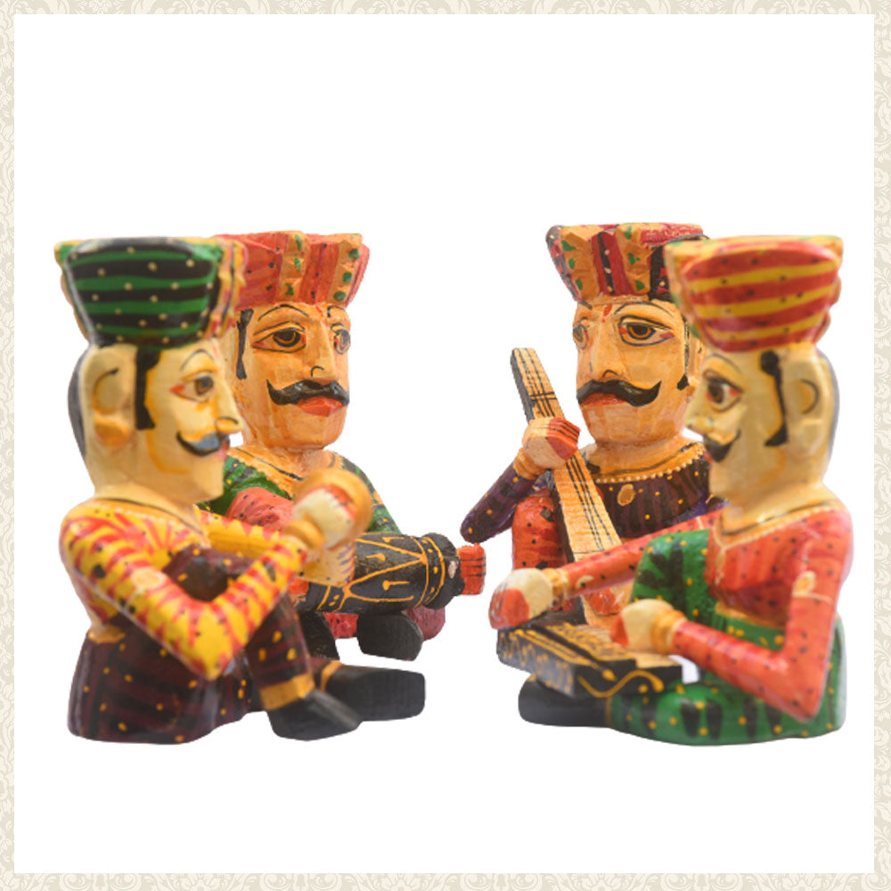 Handcrafted Rajasthani Musicians – Folk Art (Large)