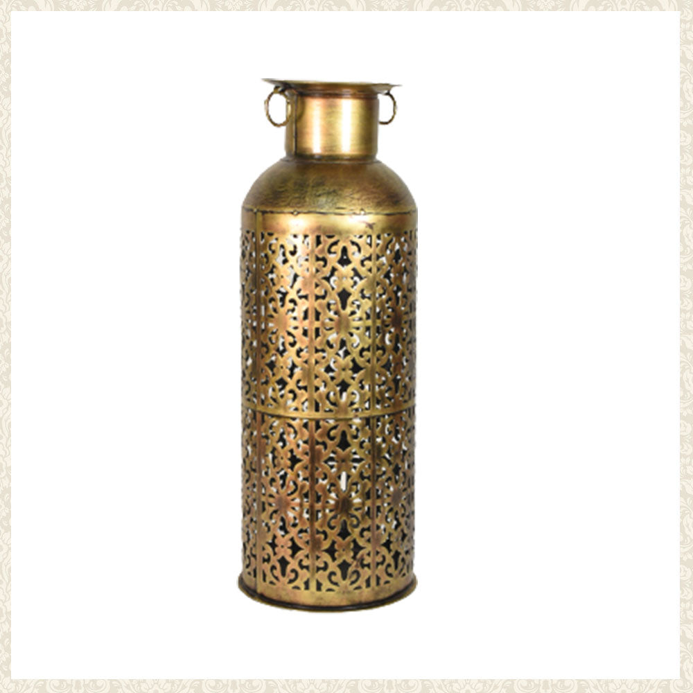 Gold Iron Mia Pillar Vase T-Lights Candle Holder