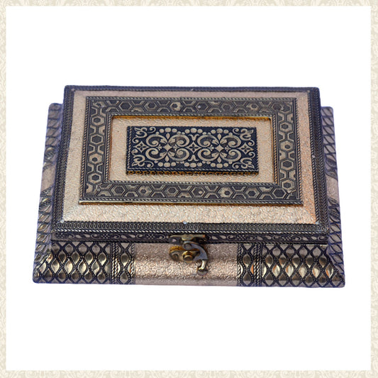 Rectangular Golden Mukhwas Box