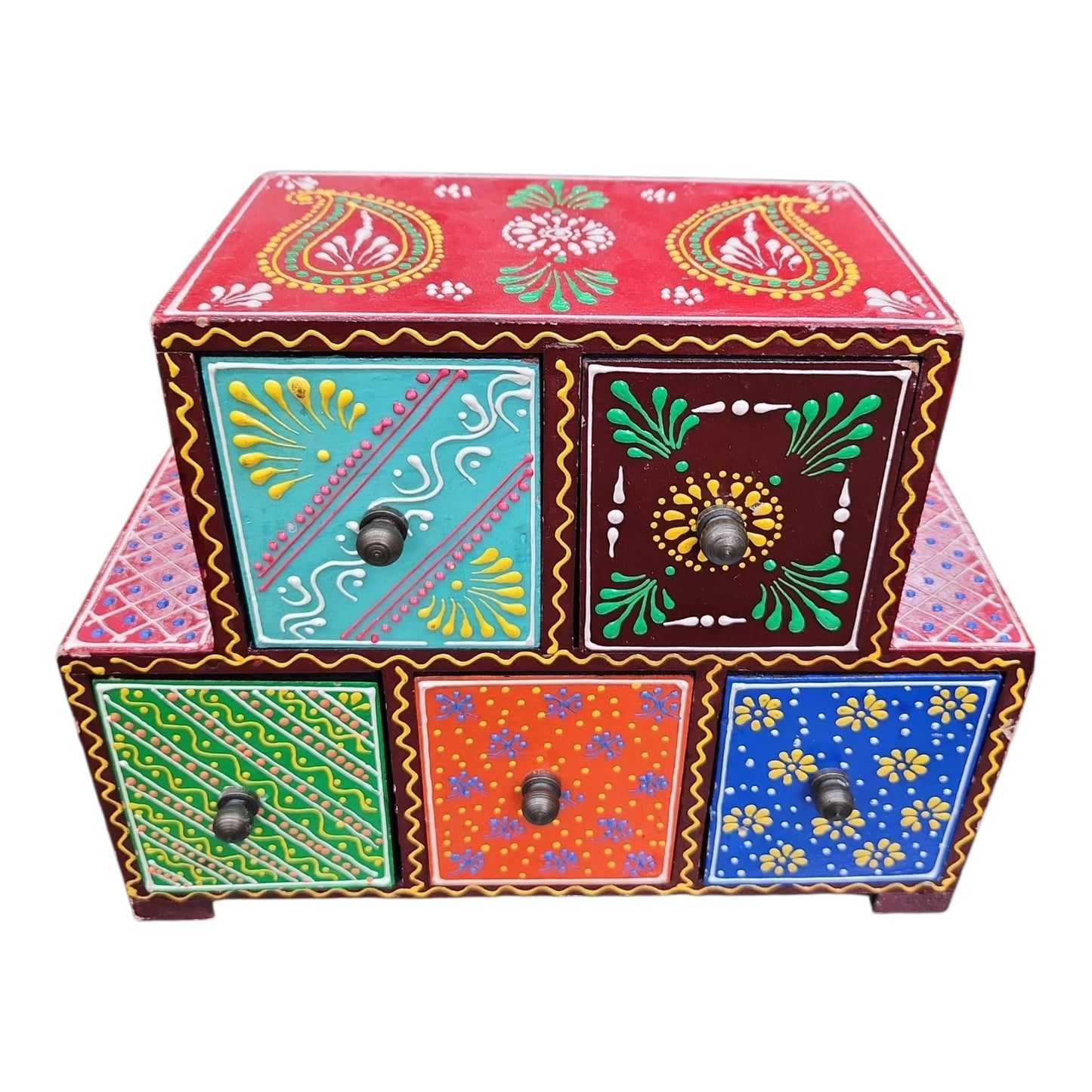 Wooden storage box 5 drawer