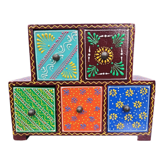 Wooden storage box 5 drawer