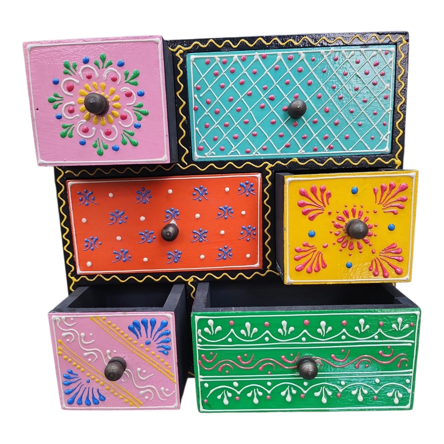 Wooden storage box 6 drawer