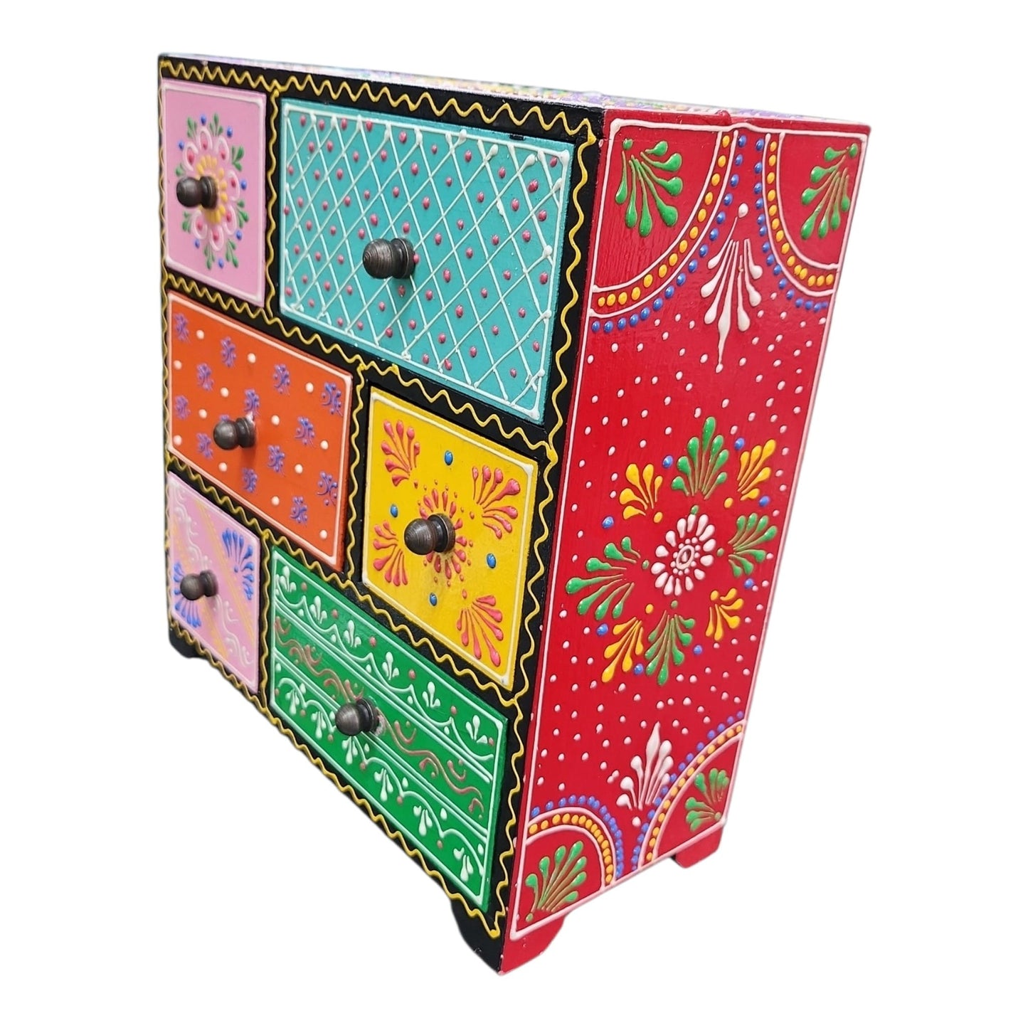 Wooden storage box 6 drawer