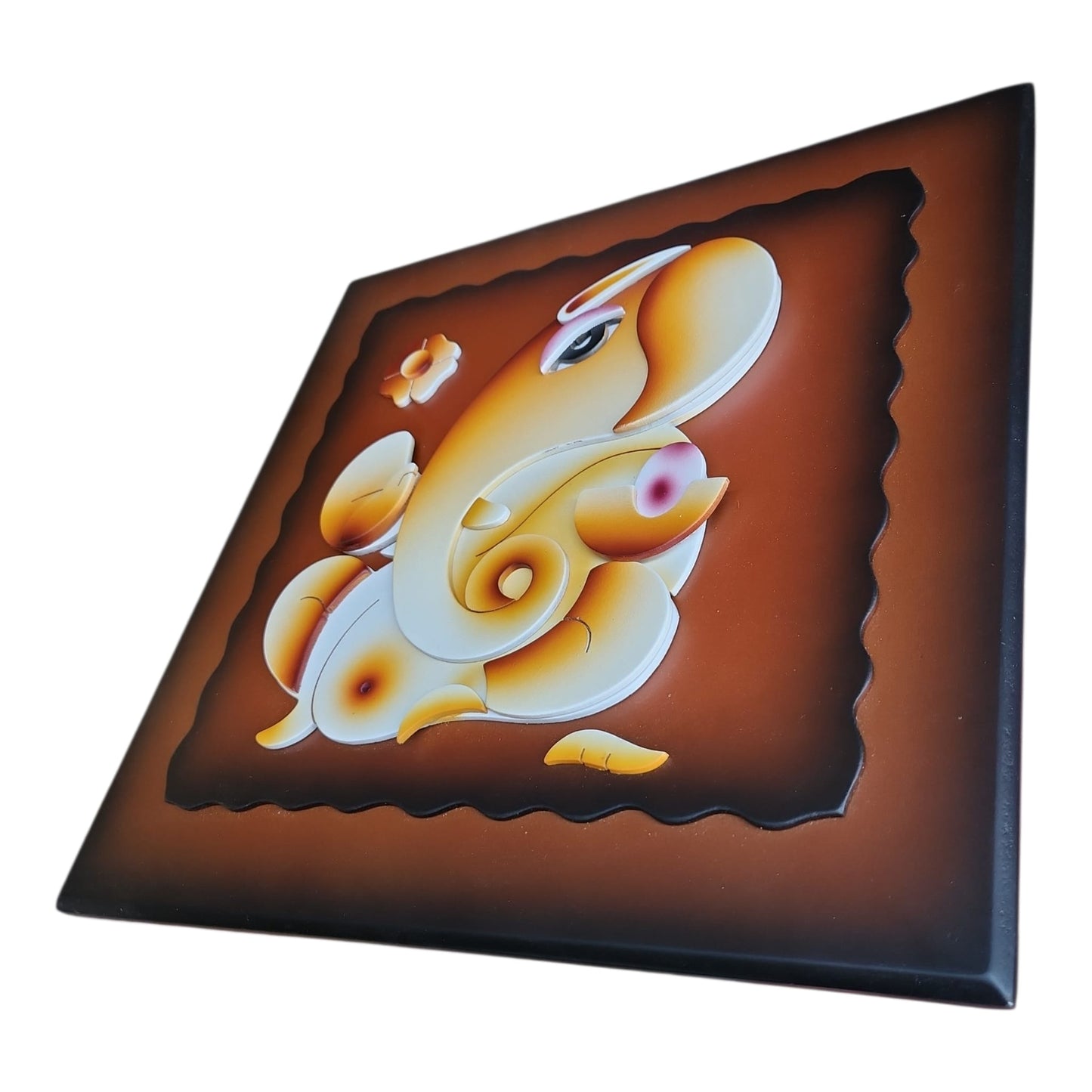 Ganesh Wall Frame Brown
