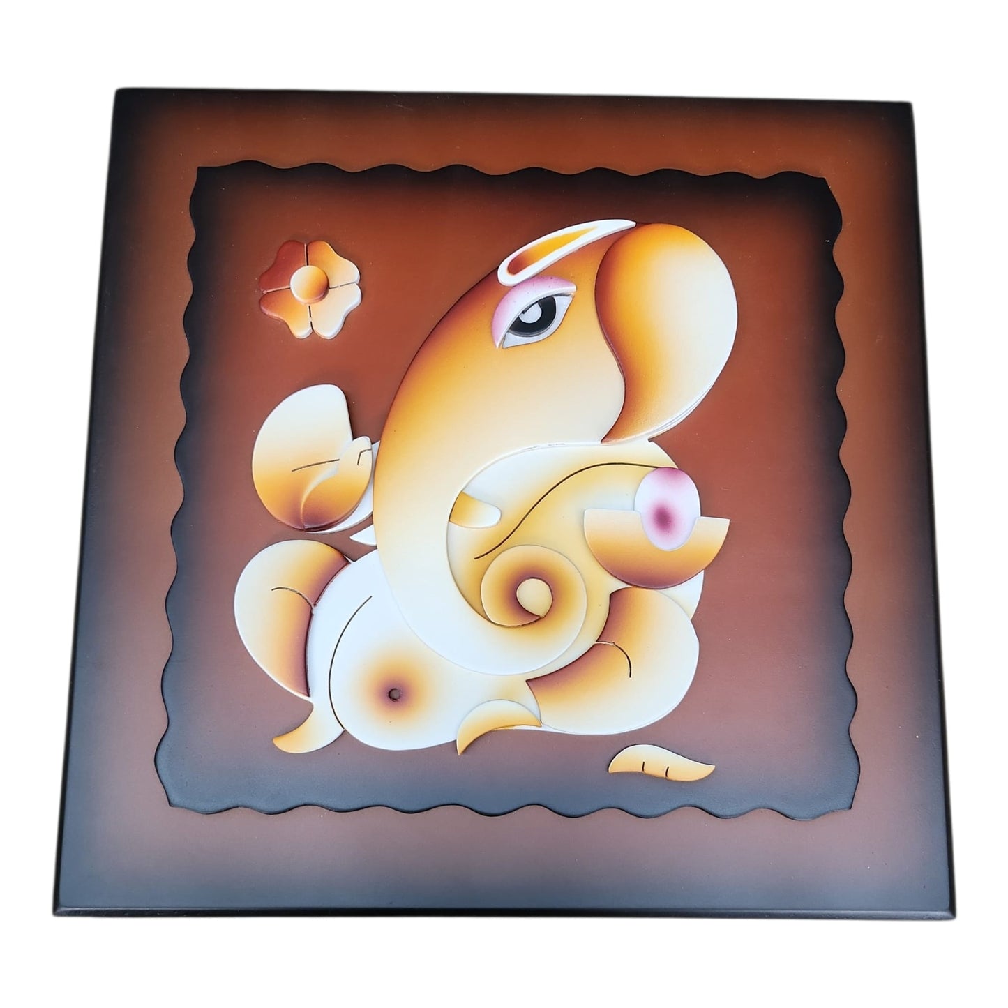 Ganesh Wall Frame Brown