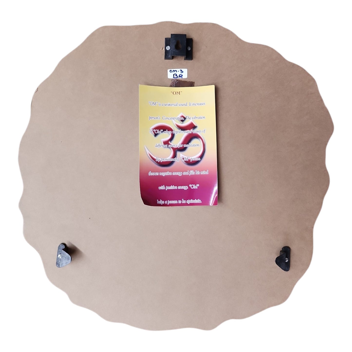 Om Shree Wooden Wall Frame Brown