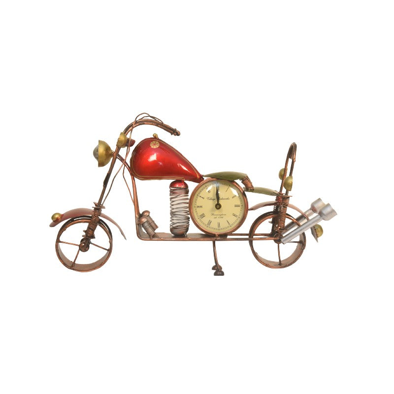 Beautiful Hand Sculpted Motorbike with Clock