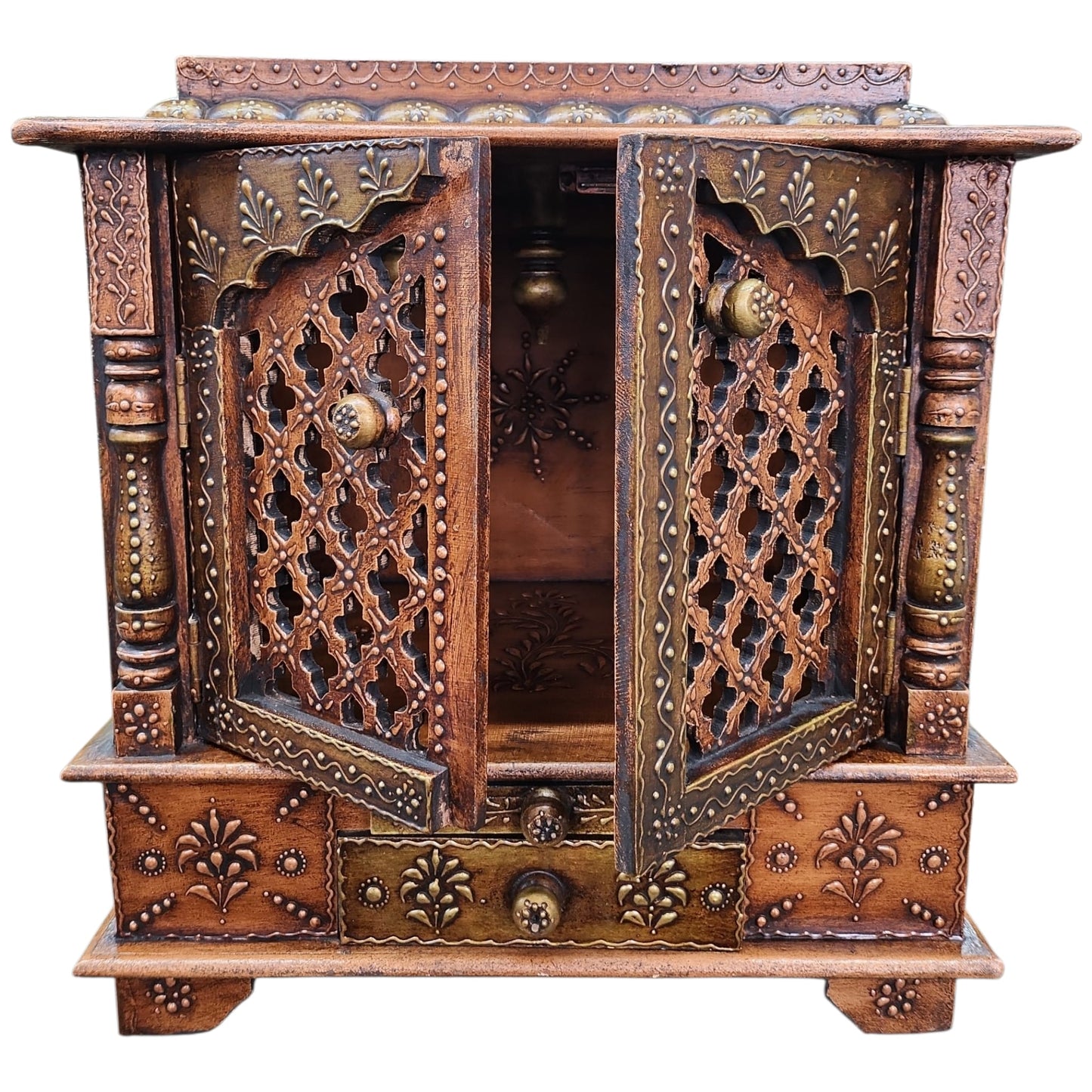 Mango Wood Temple With Door