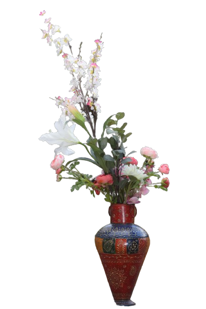 Handmade Metal Flower Vase in Multi Colour