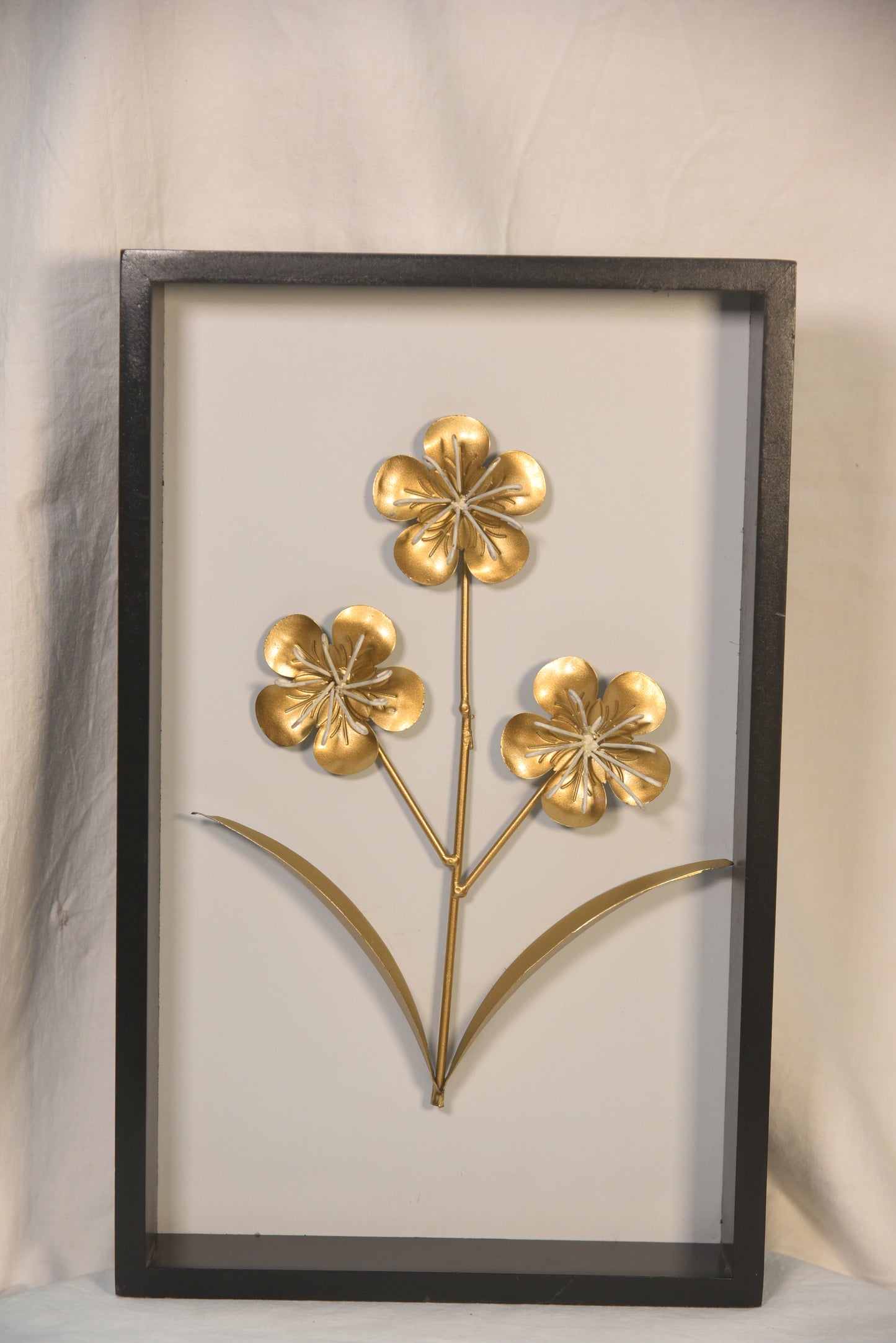 Gold 3 Floral Leaf Wall Decor