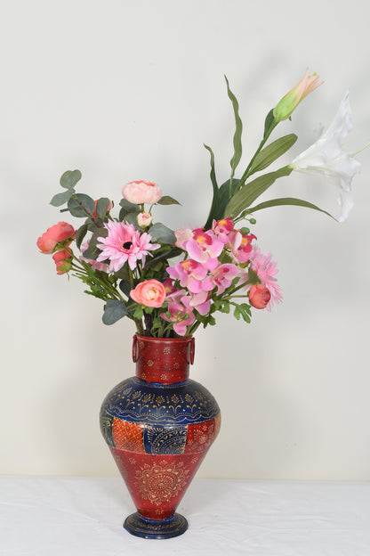 Handmade Metal Flower Vase in Multi Colour