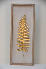 Gold Feather Leaf Wall Decor