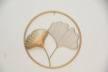 3 Leaf Gold Metal Wall Art