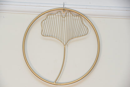 3 Leaf Gold Metal Wall Art