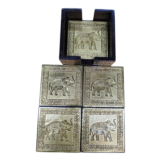 Handcrafted Elephant Coaster