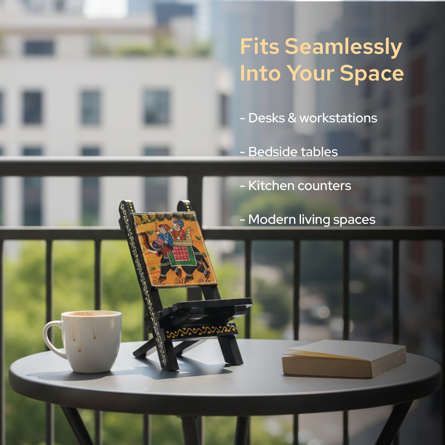 Chamak Handmade Wooden Mobile & iPad Stand