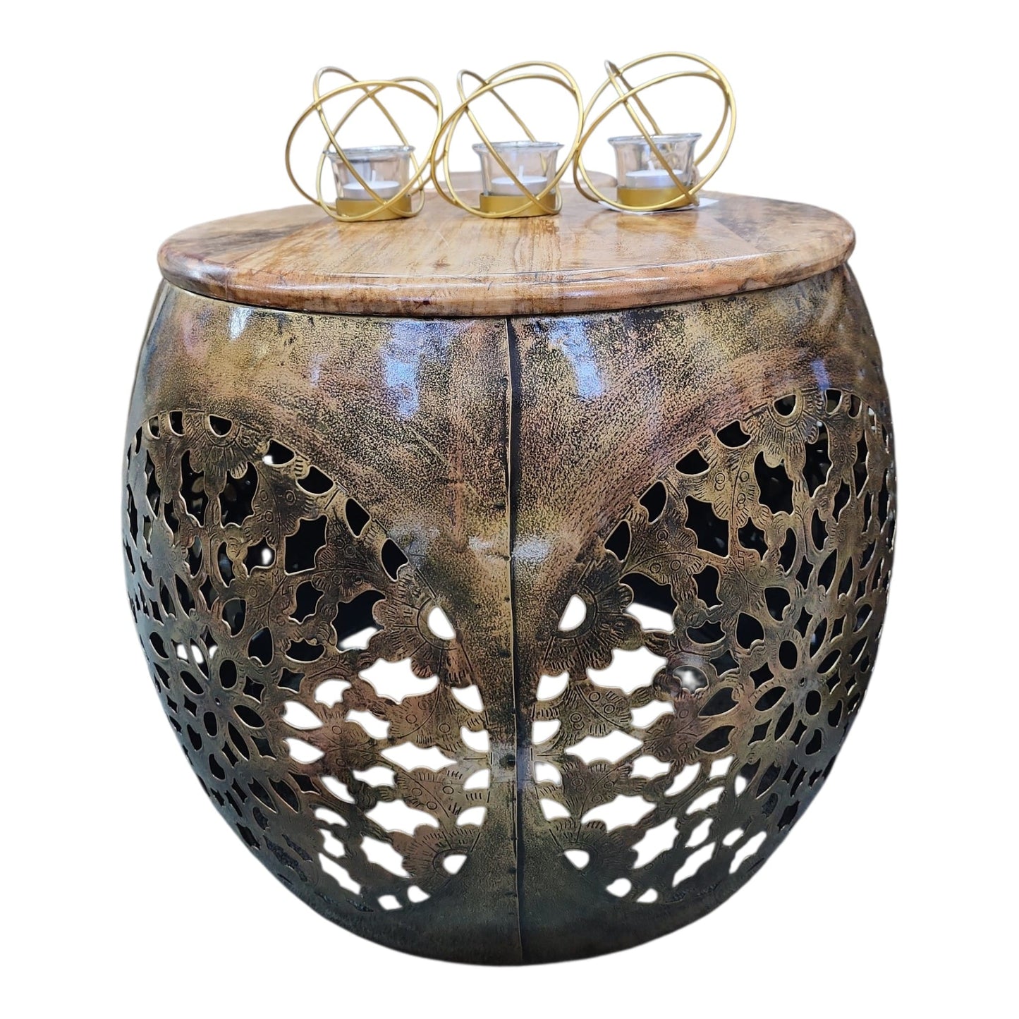 Gold Tealight with Glass Holder