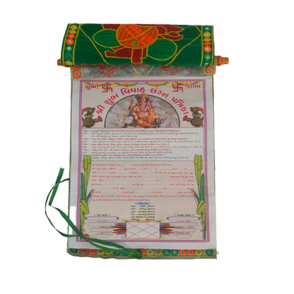 Handmade Lagan Holder for Marital Match holding Hindu Birth Charts A4 Scroll