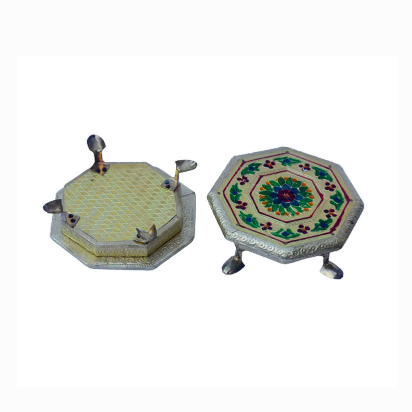 Hexagon God Stand with Meenakari