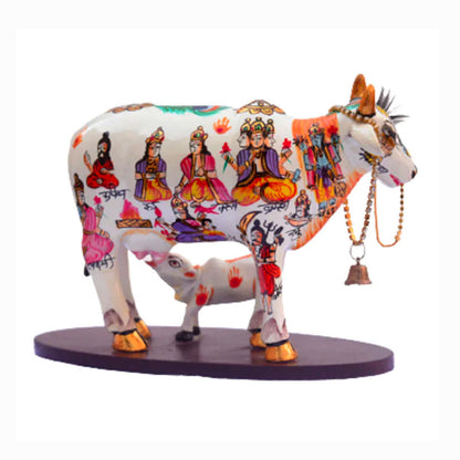Kamdhenu Cow Calf Home Decorative Showpiece (3 sizes)