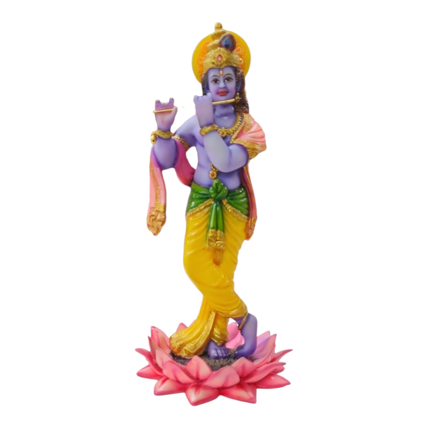 Krishna Coloured Standing on Lotus