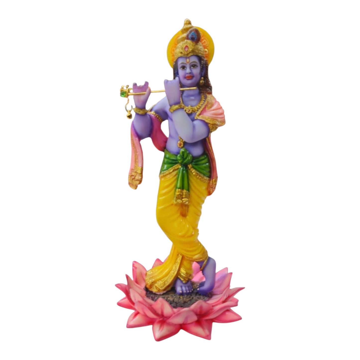 Krishna Coloured Standing on Lotus