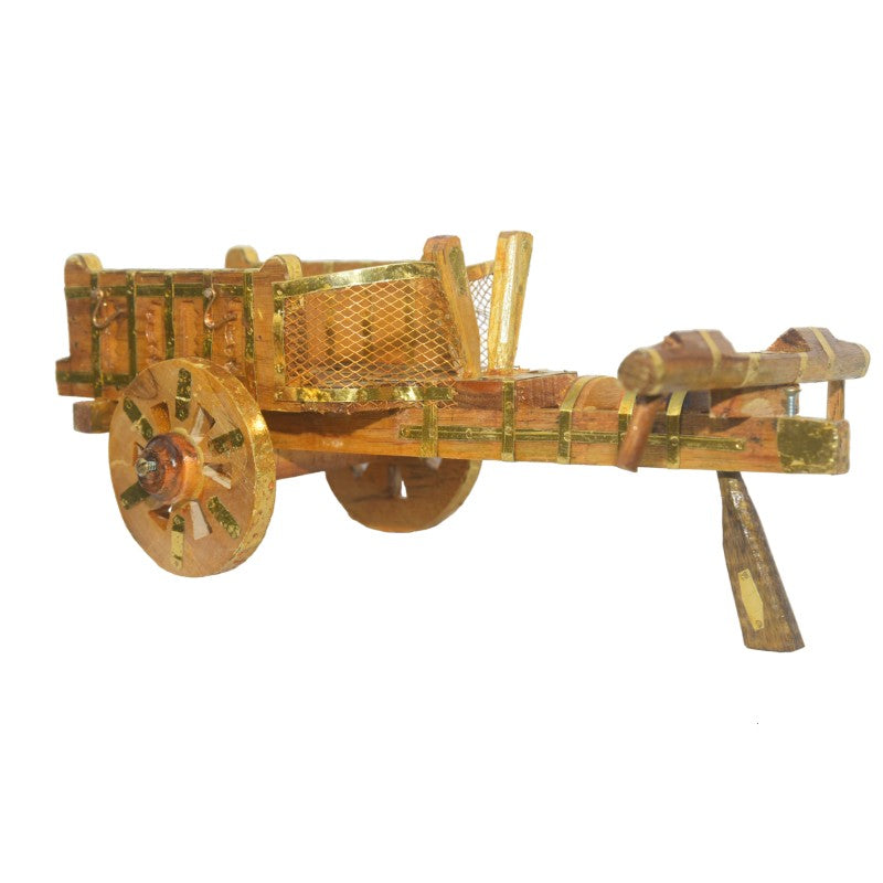 Handmade Wooden Cart carved from Teak Wood