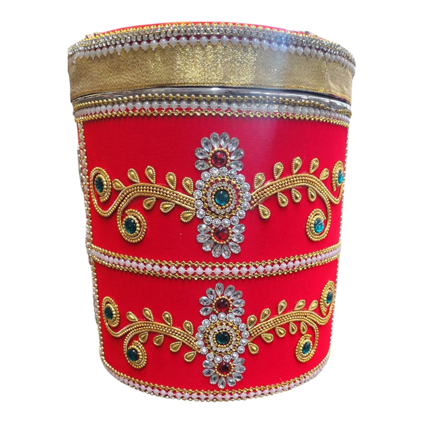 Decorated Stainless Steel Dabba/Decorative Box/Dabba/Indian Wedding Gift Box/Dry Fruit Box Decorated Container Handmade Box