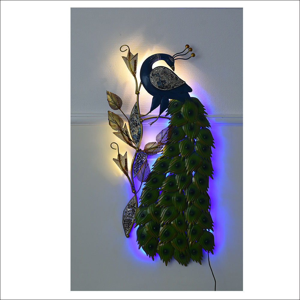 Peacock Wall Art with Backlight