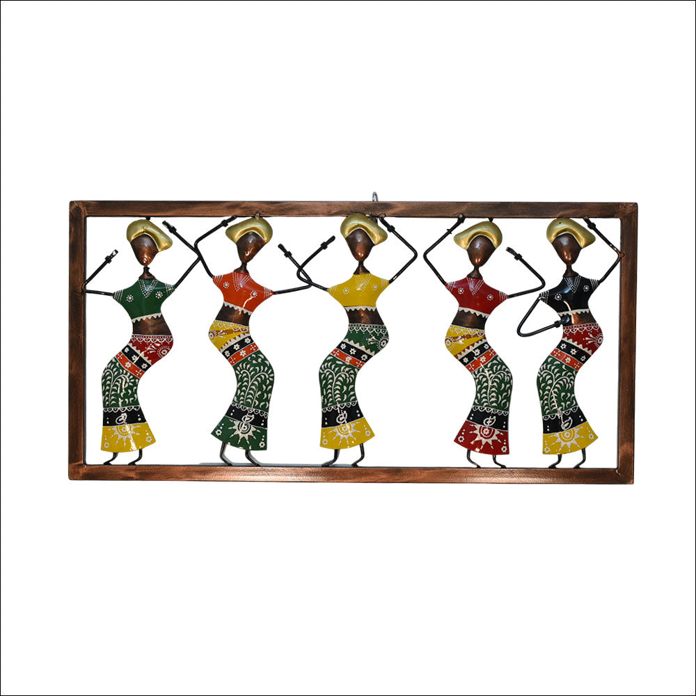 Set of 5 African Ladies in Gold Frame