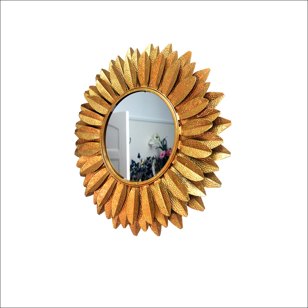 Handcarved Sunflower Mirror