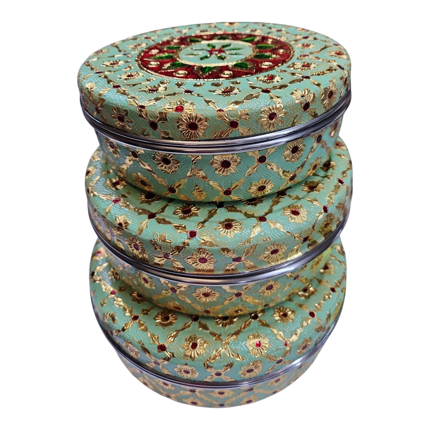 Meenakari Stainless Steel Dabba