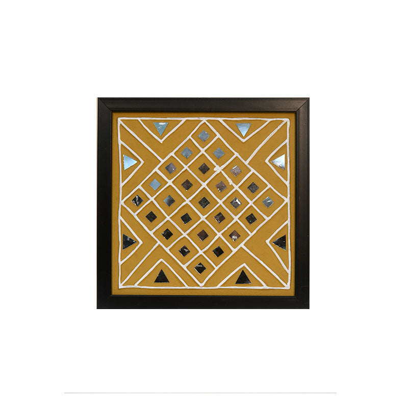 Handmade Square shaped Lippan Art