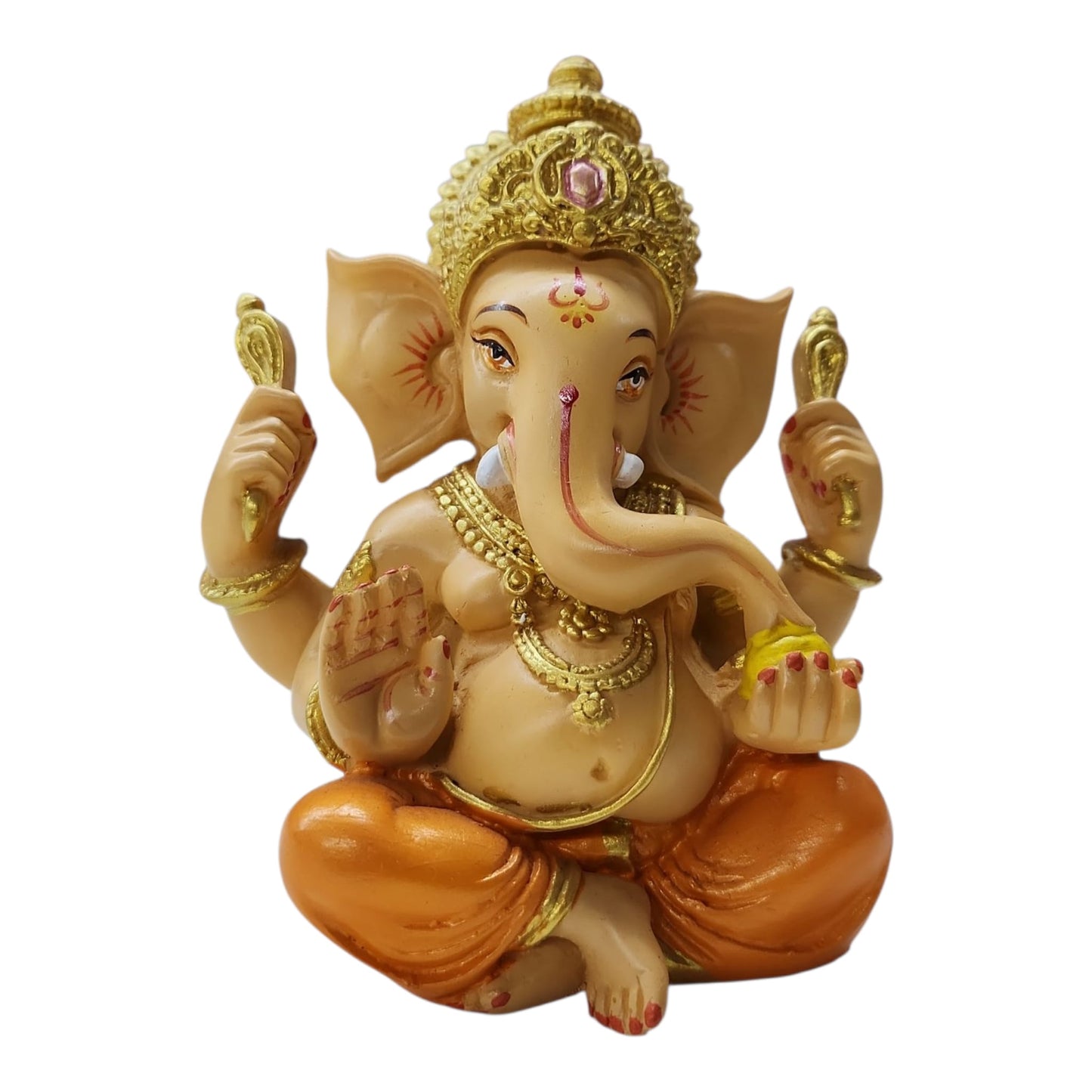 Gold & Orange Ganesh Murti (small)