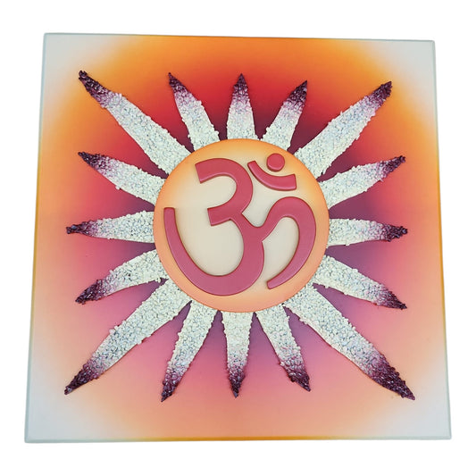 Om Sunburst Wall Frame