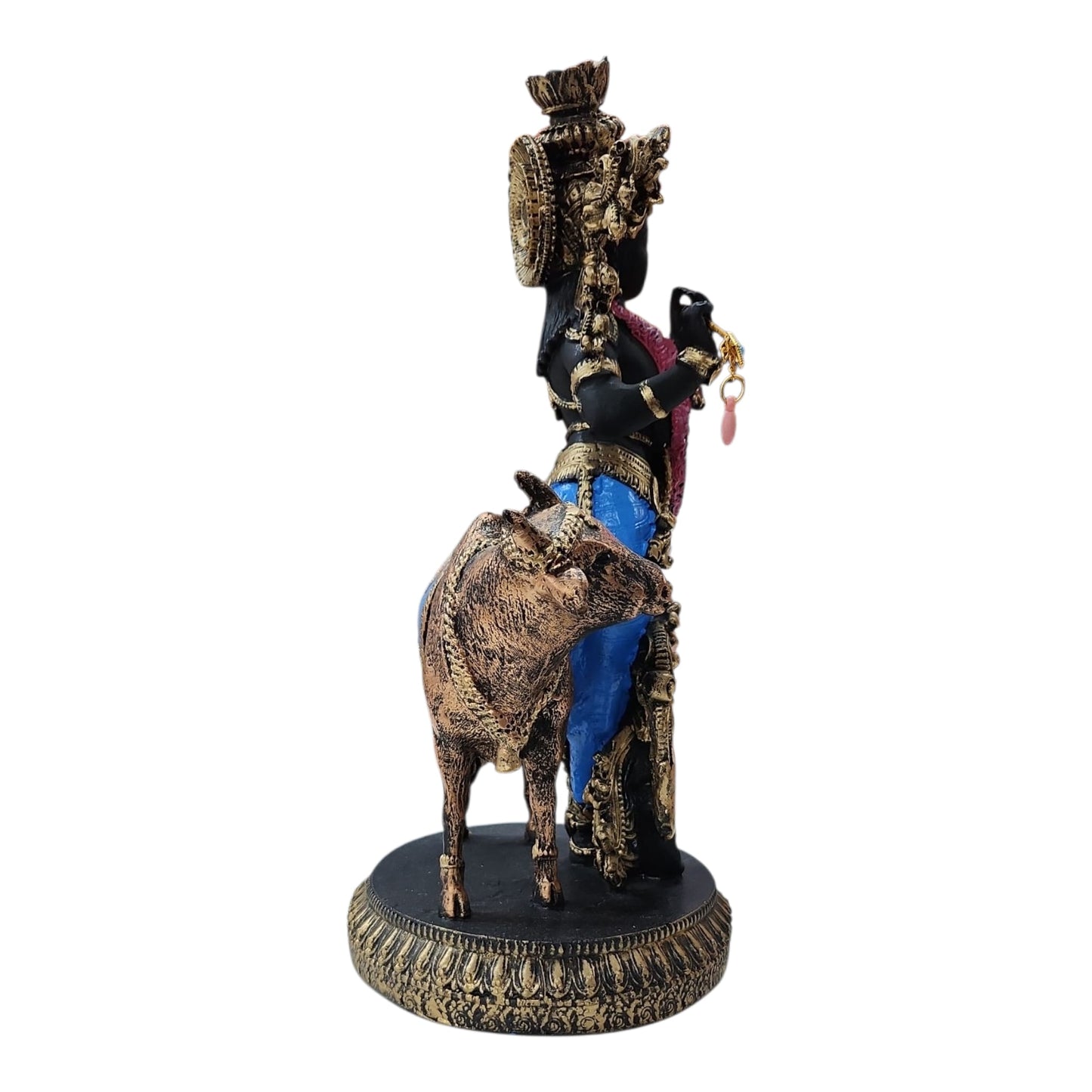 Krishna Black with Cow Murti