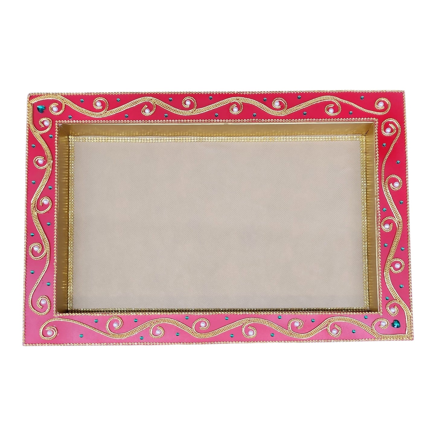 Decorated Wedding Rectangle Tray