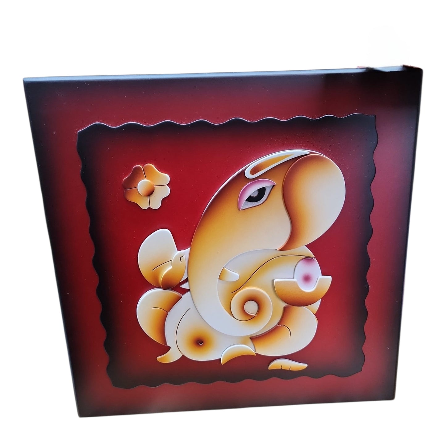 Ganesh Wall Frame Red