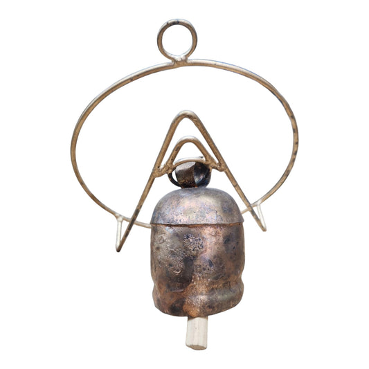 Hanging Round Single Copper Bell Art