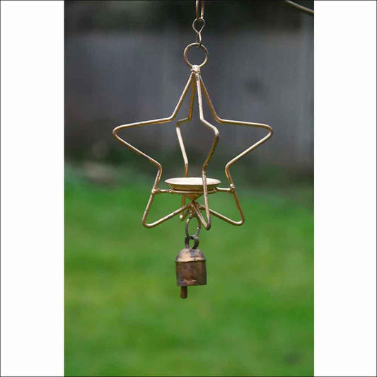 Star Shaped Tea light Bell Art Wind Chime