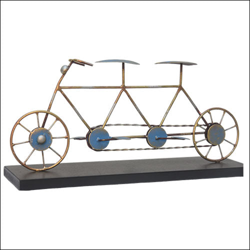 Metal Sculpture of An Antique Tandem Bicycle made for Two
