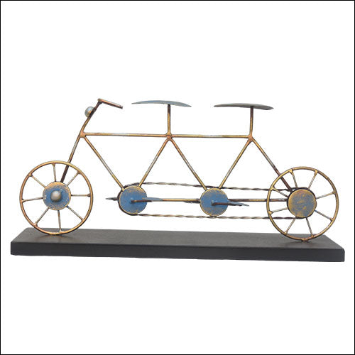 Metal Sculpture of An Antique Tandem Bicycle made for Two