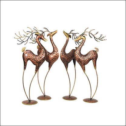 Handmade Metal Iron Painted standing Deer