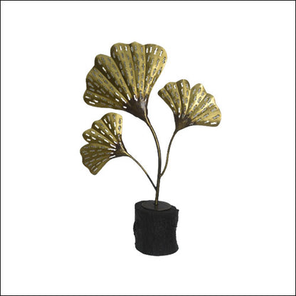 Gold Metal leaves Table Decor