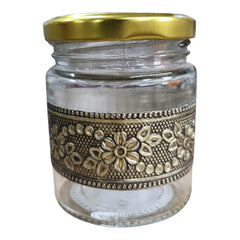 Handcrafted Oxidised Glass Mithai Jar – Wedding Gift Favour