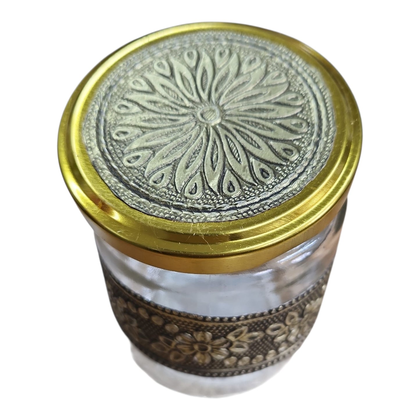 Handcrafted Oxidised Glass Mithai Jar – Wedding Gift Favour