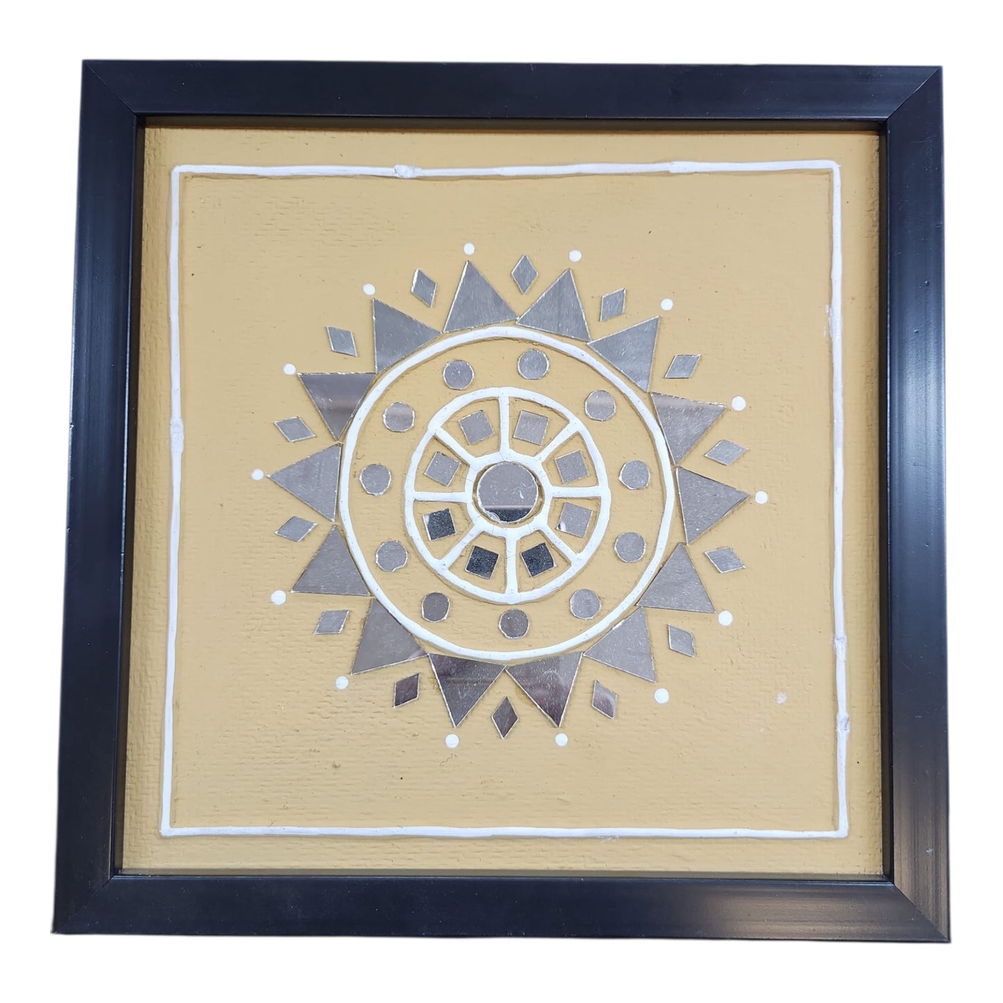 Lippan Art Wall Frame with Mud Design CIRCLE ONLY
