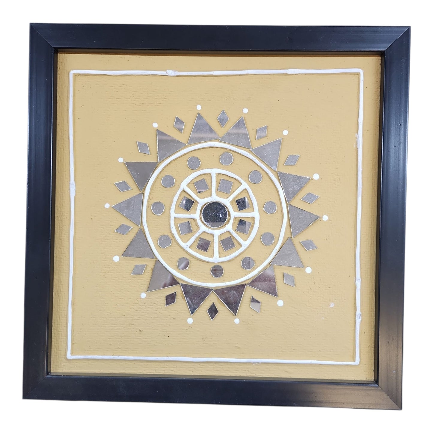 Lippan Art Wall Frame with Mud Design CIRCLE ONLY